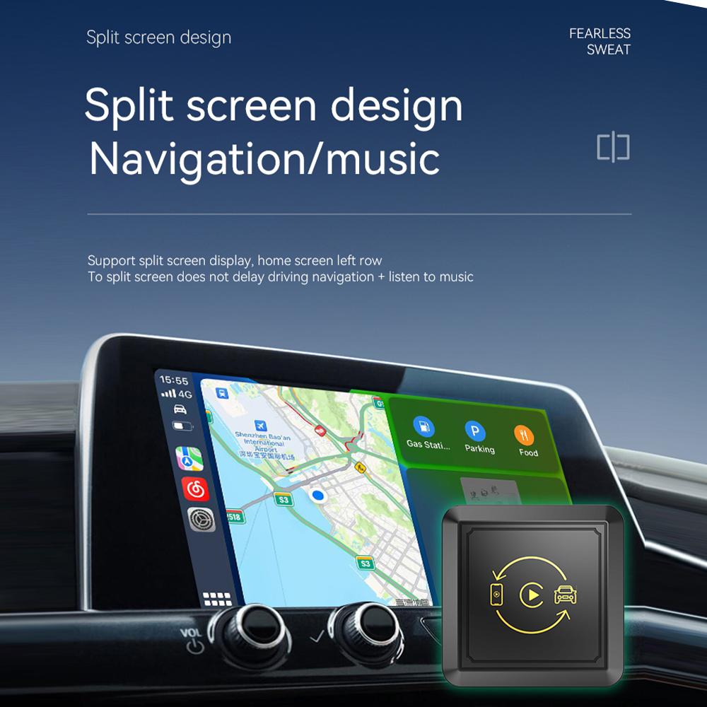 2in1 Wired To Wireless CarPlay Android Auto Adapter for OEM Car Stereo Plug and Play Smart Box Support Netflix For Mazda Toyota