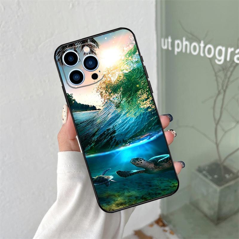 Милый мультяшный чехол-черепашка из мягкого силикона для iPhone 17 Air 11 14 16 15 Pro Max 12 13 Mini 16 Plus 16e Задняя крышка
