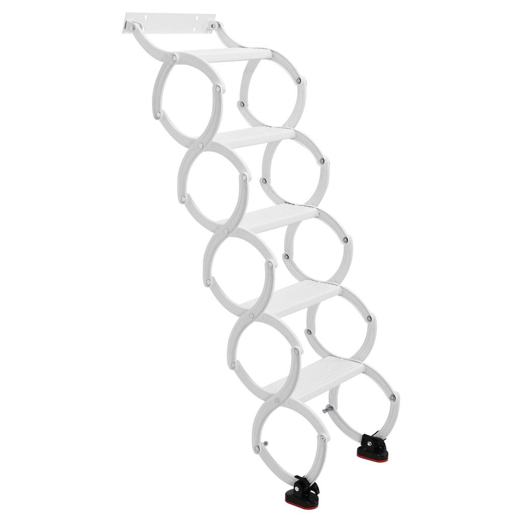 5-8 ступеней Настенная невидимая выдвижная чердачная лестница Противоскользящие ступени Выдвижная лестница 49 дюймов-78 дюймов Вертикальная высота для дома