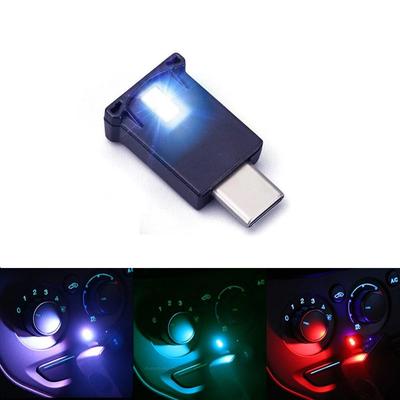 USB TYPE-C Освещение салона, Светодиодная подсветка атмосферы, Освещение, 8 цветов, Многофункциональное, Переключаемое, Консоль автомобиля,