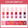 Fruit Juice Lip Tint Nonstick Cup Liquid Lipstick and Blush Waterproof Long Lasting Water Stain Lips Cheeks Makeup 2 In 1, A6, 1 Piece