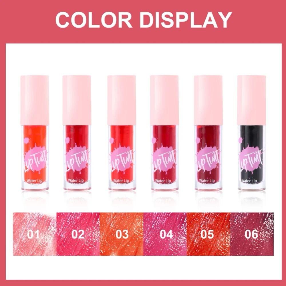 Fruit Juice Lip Tint Nonstick Cup Liquid Lipstick and Blush Waterproof Long Lasting Water Stain Lips Cheeks Makeup 2 In 1, A6, 1 Piece
