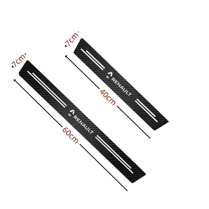 2026 Hot For Renault Interior Stickers Car bon Fiber Car Sticker Auto Door Threshold Scratch Waterproof For Renault Megane 2 3 C Y999