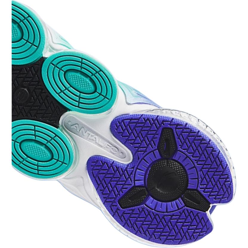 Anta Детские кроссовки UFO 6.0 из ткани, удобные, повседневные, спортивные, нескользящие, износостойкие, с низким верхом, детские кроссовки, черные, зеленые, серебристые 312435583-2