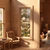 Dollhouse Window Insert Unfinished Miniature Frame Paintable for Crafters