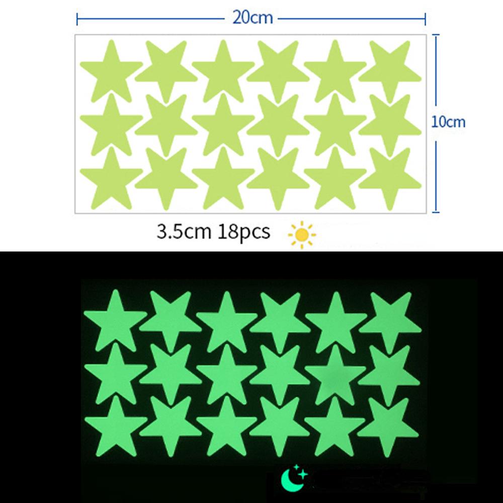 Glow-in-the-dark Stars Glow Wall Stickers Living Room Bedroom Switch Decoration Children's Room Dorm DIY Creative Glow-in-the Dark Stickers