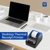 58mm Thermal Receipt Printer Desktop USB&BT Wireless Connection Printer Barcode Logo Printing with 1 Roll Paper Inside