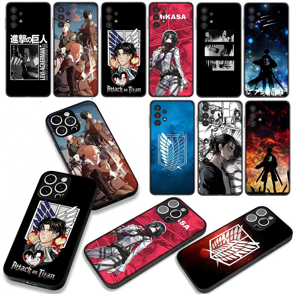 Attack Jaeger on titan Eren Anime Levi Case for Motorola Moto G04 G13 G14 G22 G23 G32 G34 G35 G64 G82 G84 G53 G72 E14 E15 E13