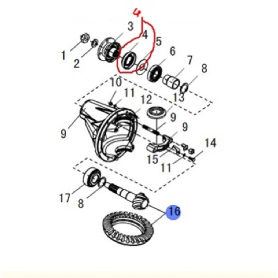 GWM POER TANK 300 Differential Oil Seal Rear Axle Tail Tooth Oil Seal