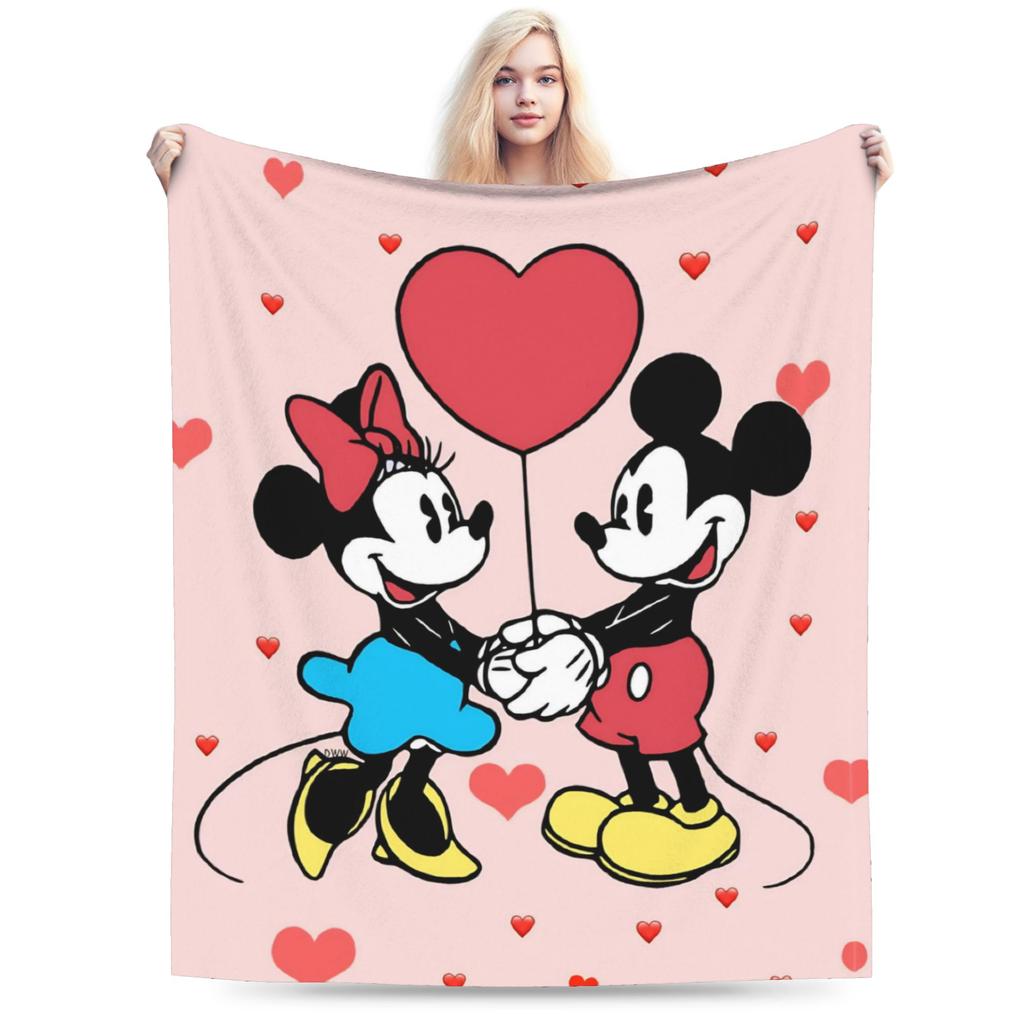 GUOYU Blanket Super Soft Valentines Day Mickeys And Minnies Throw Blanket Premium Fleece Flannel Bed Blanket Warm Plush Blankets All Season