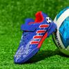 Fashion 2024 Fashion Branded Children's Soccer Shoes Outdoor Turf Non-slip Kids Football Shoes Boys High Quality Blue Child Futsal Shoes
