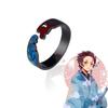 Anime Demon Slayer Ring Kimetsu No Yaiba Kamado Tanjirou Inspired Adjustable Ring For Fans Cosplay Props Jewelry Gift