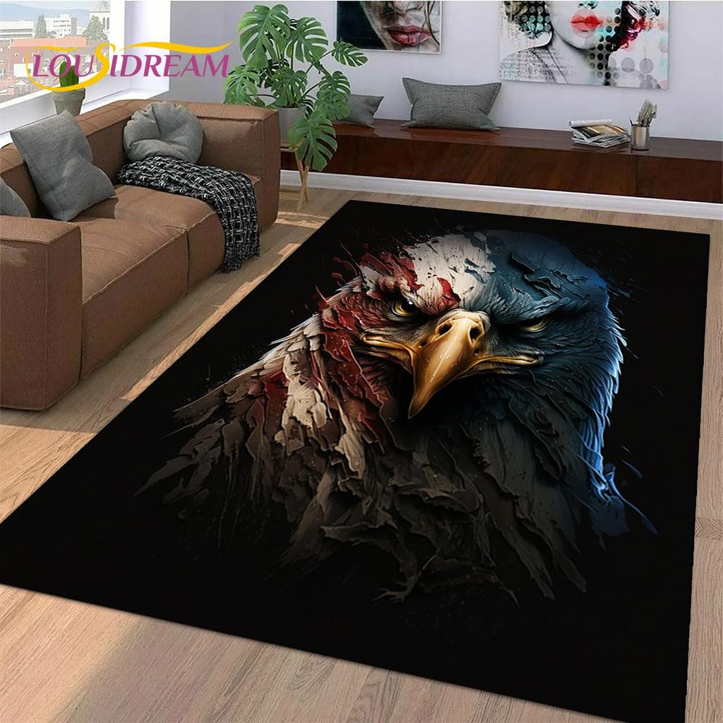 3D милый сова орел птицы мультфильм ковер ковер для гостиной спальня декор, напольный коврик нескользящее украшение для дивана коврик подарок ребенку