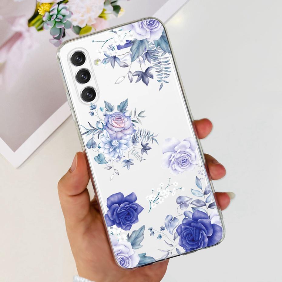 Для Samsung Galaxy A14 Чехол для телефона с рисунком «Милый Цветочный Кот» Для SamsungA14 A 14 4G 5G SM-A145F A146B Мягкий Силиконовый TPU Задняя Крышка