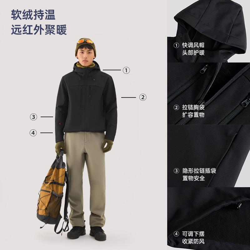 TECTOP Outdoor Soft Shell Jacket for Men