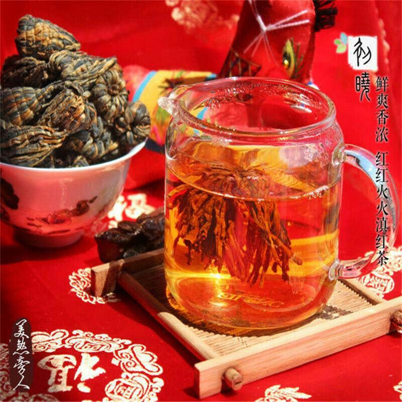 250 г Черный чай Дянь Хун ручной работы Черный чай высшего класса Красный чай Чай из пагоды Юньнань