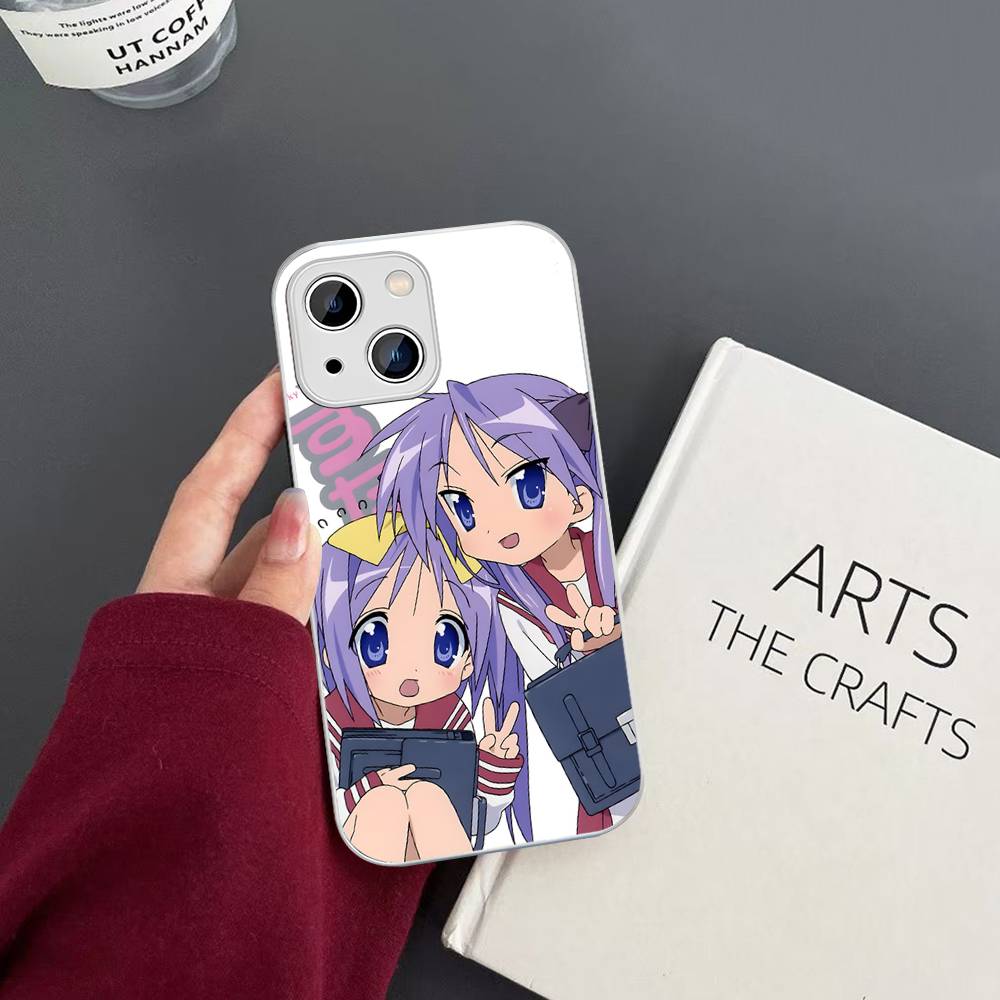 K-Konata Izumi Счастливая S-Звезда Закаленное Стекло Для Iphone 14 13 12 11 Pro Mini XS MAX 14Plus X XS XR Чехол