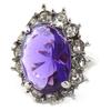 Purple 'Scarlett' Crystal Ring - 32x22 Mm