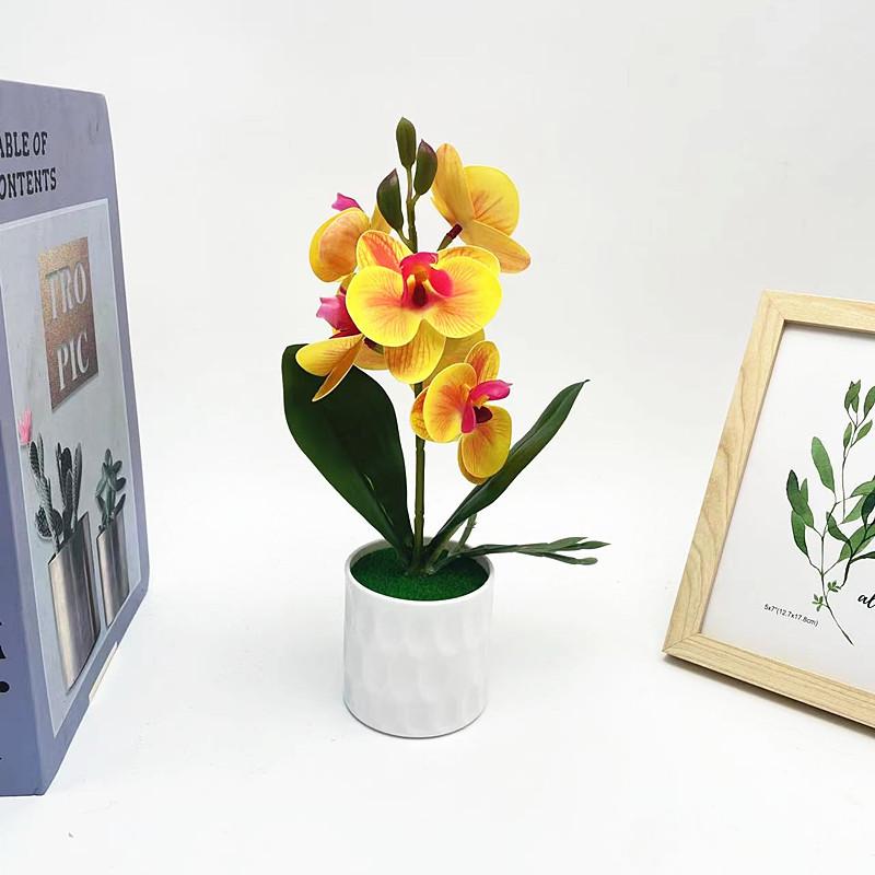 Faux Butterfly Orchid Plant With Plush Material Wedding Decor Props Photography