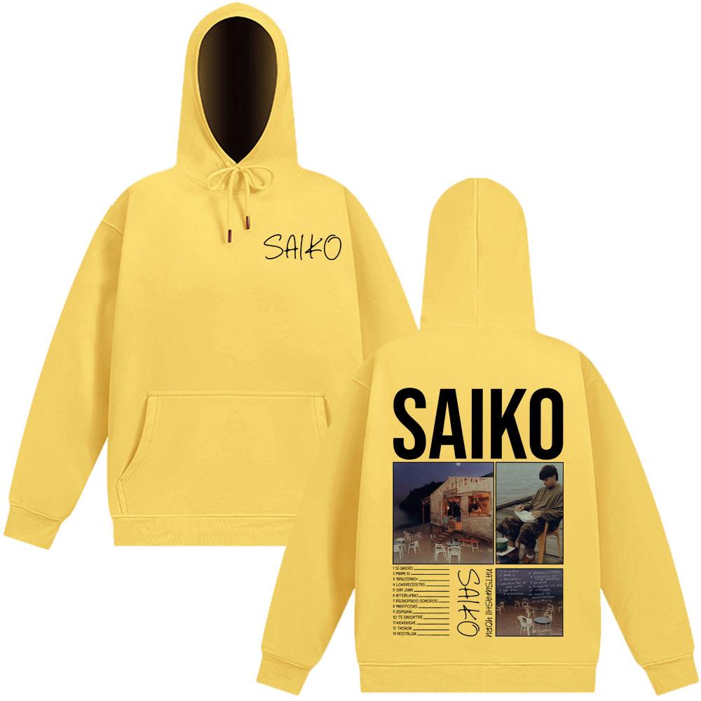 Rapper SAIKO Natsukashii Yoru Album Tour 2025 Hoodie Men Women Harajuku Pullover Long-sleeved Hip-hop Sweatshirts Streetwear Top