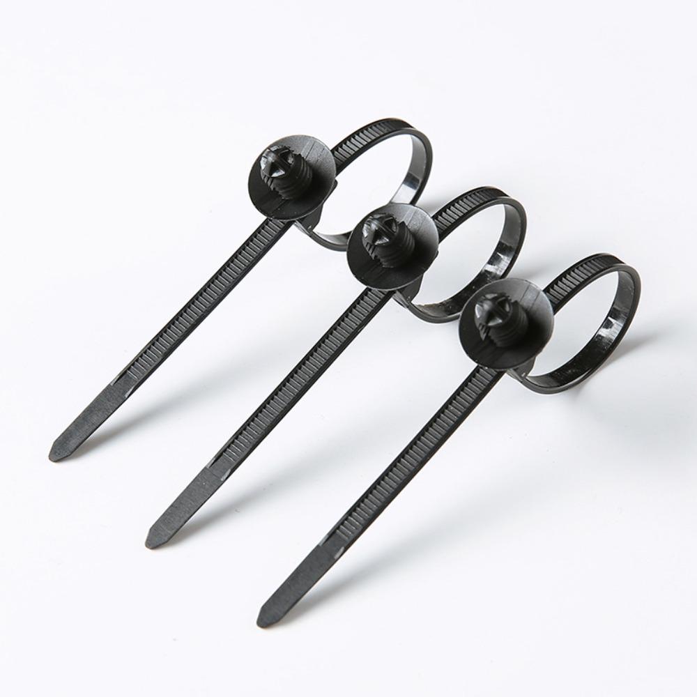 20pcs Wrap Cable Black Cable Ties Self Locking Thread Car Nylon Ties Fixed Fastener Clips Strap