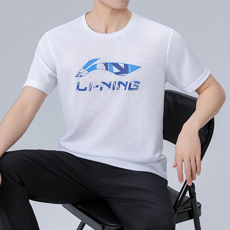 Спортивная коллекция Li Ning Футболка Унисекс Белый[Большой ЛОГОТИП] AHSU975-2