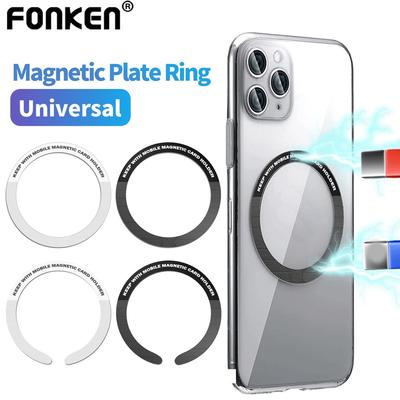 FONKEN Магнитное кольцо для Magsafe, универсальная металлическая наклейка, поддержка беспроводного зарядного устройства, металлический лист для магнитного автомобильного держателя