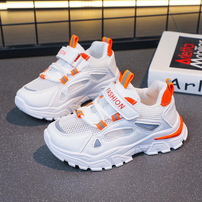 New children's sports shoes, versatile, breathable, lightweight, suitable for boys and girls, running dad shoes, girls' big kid shoes