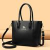 Luxury Leather Tote Bag for Women Monochromatic Shoulder Bag Crossbody Daily Commute Wallet Feminine Fashion Designer