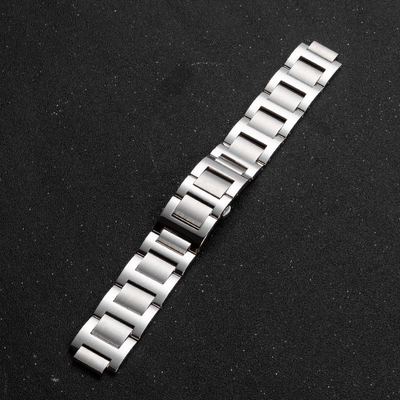 Запасной ремешок из нержавеющей стали для Cartier Ballon Bleu - Мужской и женский браслет для часов с выпуклым креплением