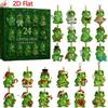 24 Days Christmas Countdown Calendar with 24 Unique 2D Crystal Frog Ornaments, 2025 Frog Advent Calendar, Holiday Surprise Gift for Frog Lovers