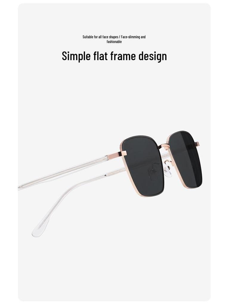 Unisex Nylon Polarized Retro Square Sunglasses - UV Protection for Driving