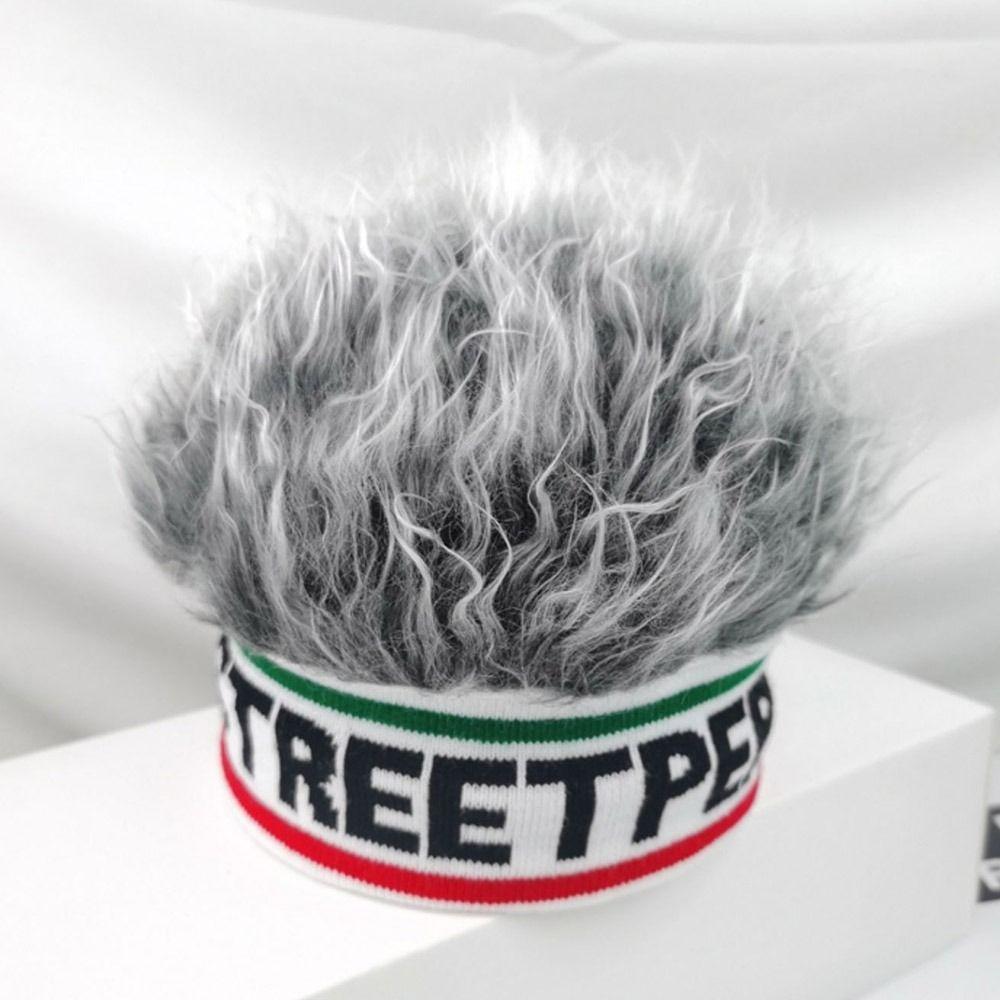 Вязаный детский парик шапка смешные волосы интегрированный головной убор модные шапки шапки дети