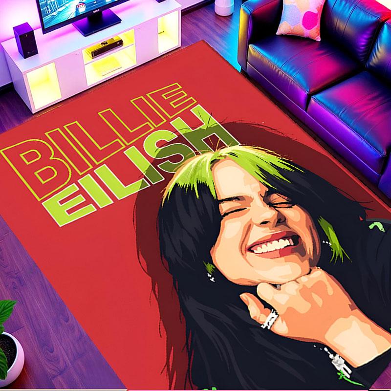 Billie Eilish Print Rug, Washable Floor Carpet, For Entryway Dorm Laundry Room Office Study, Home Decor Birthday Christmas Gift
