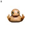 Деревянная фигурка утки со средним пальцем, маленькая желтая статуэтка утки, скульптура, ручная работа, модель животного, украшение для домашнего офиса, рабочего стола, орнамент