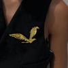 Retro Stainless Steel Large Eagle Brooches for Women Men Personality Classic Metal Bird Brooches Suit Corsage Jewelry Accessory