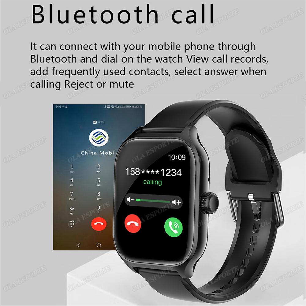 Новые Умные Часы 2,01" HD Дисплей Bluetooth Звонки Предварительный просмотр Сообщений Спортивные Режимы DIY Циферблат Прогноз Погоды Смарт-часы Мужские Женские