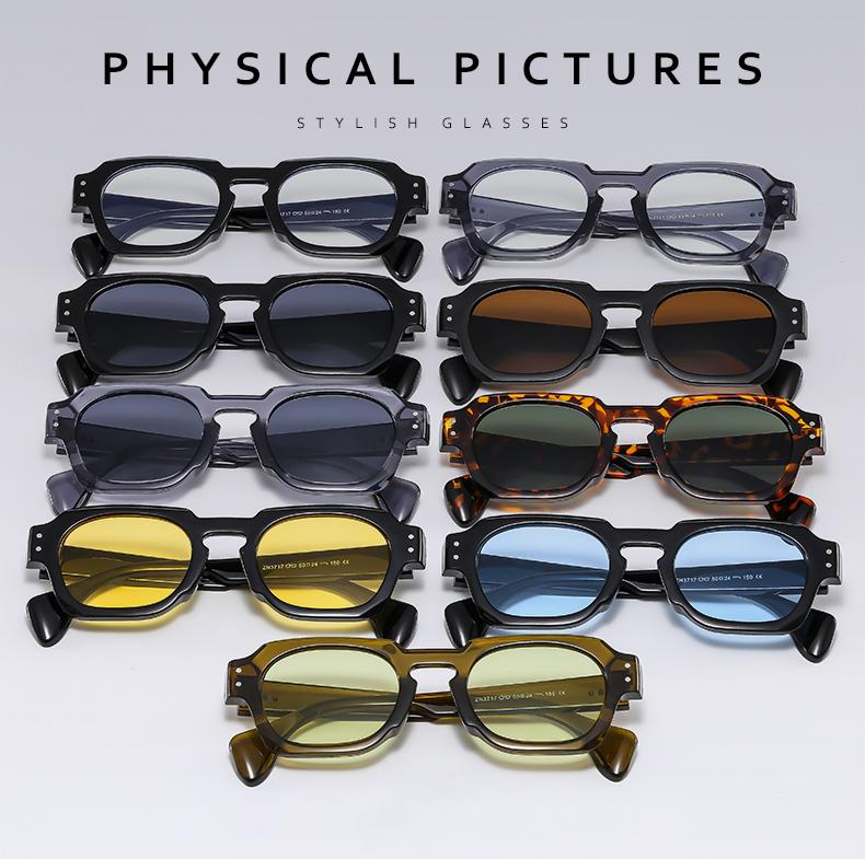 4 Комплекта Модные Квадратные Солнцезащитные Очки Женские Роскошный Бренд Солнцезащитные Очки Ретро Дизайнерские Мужские Трендовые Черные Серые Очки Оттенки UV400