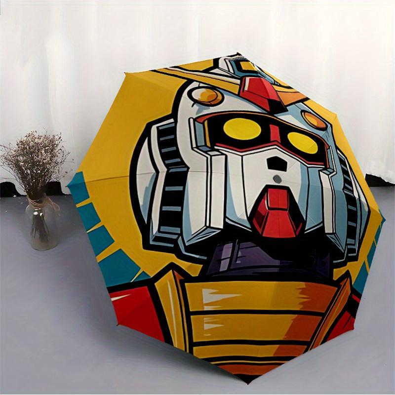 1pc Gundam Automatic Open/close Umbrella, Heavy-Duty Iron Frame, Folding Portable Design, Travel, Everyday Use215