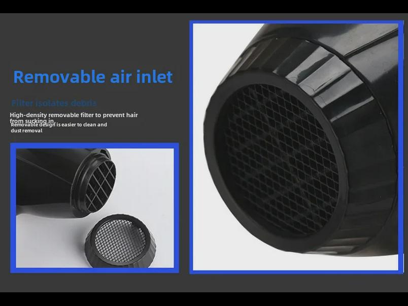 Бесшумный фен высокой мощности Shunrui – 110 В, стандарт США, для использования дома и в общежитии