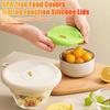3Pcs Silicone Lids Seal Cover Food-Grade Reusable Stretch Lids for Containers Kitchen Gadget