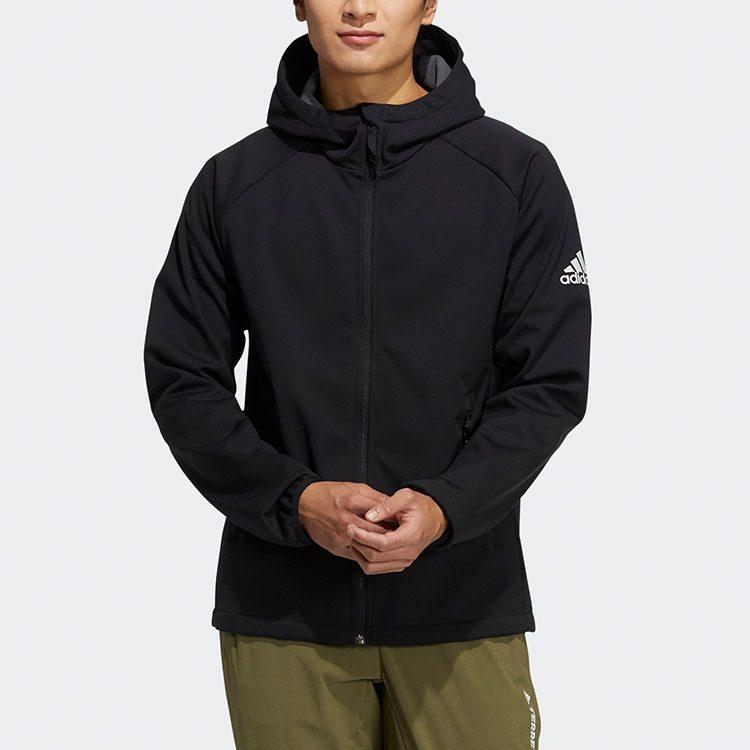 adidas Куртки Мужские Черные С Капюшоном Умеренные Прочие H13799