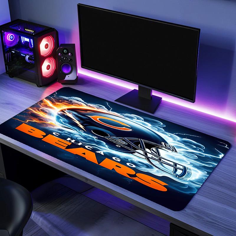 Chicago Bears logo Mouse Pad - Non-Slip Rubber Base, Smooth Surface for Work,Gaming,Office,And Home Use, Desk Mouse Pad