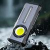 COB Work Light Type-C Rechargeable Flashlight with RGB Light Portable Hat Clip Lamp for Camping & Emergency
