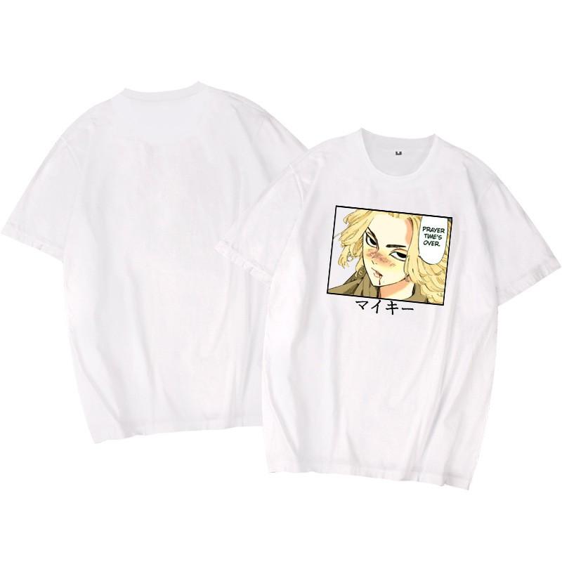 Tokyo Revengers Short Sleeve T-Shirt Manjiro Sano Ken Ryuguji Mans Cotton Printed Tee Teens