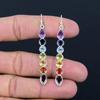 Multistone Gemstone Earrings Solid 925 Sterling Silver Handmade Earrings Jewelry Gift For Women And Girls E-1155