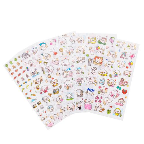 6PCS/set DIY Kawaii Cute Drawing Market Planner Book Diary Decorate Stationery Stickers PVC Transparent Scrapbooking