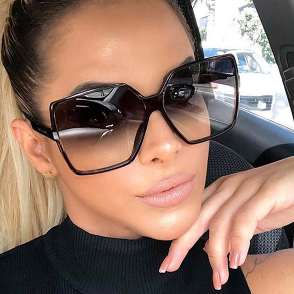 Модные женские солнцезащитные очки большого размера с градиентом, пластиковые, брендовые, женские, дизайнерские, солнцезащитные очки Uv400 M1B8