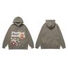 Broken Planet Oversized Hooded Sweatshirt With Puff Print Graphic Streetwear Unisex Casual Pullover Teens