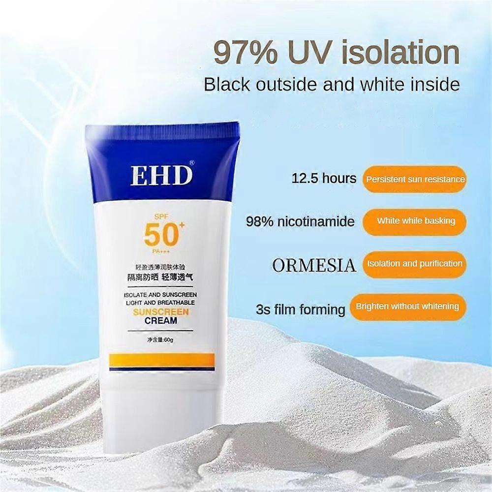 60ml Face Sunscreen Ultra SPF50+ Body Sunscreen Anti-Imperfection Anti-Shine Invisible Fluid Sunscreen